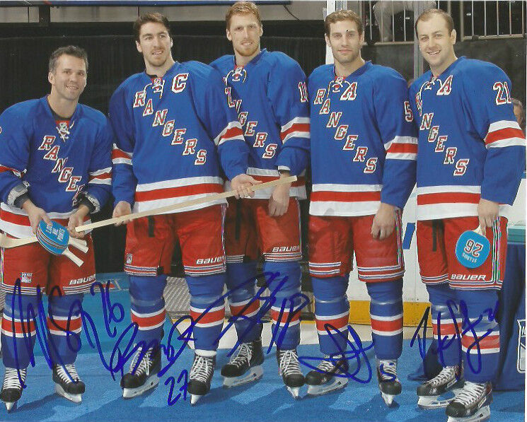 NY Rangers Dan Girardi Staal St Louis Stepan Ryan McDonagh Signed 8x10 Photo Poster painting COA