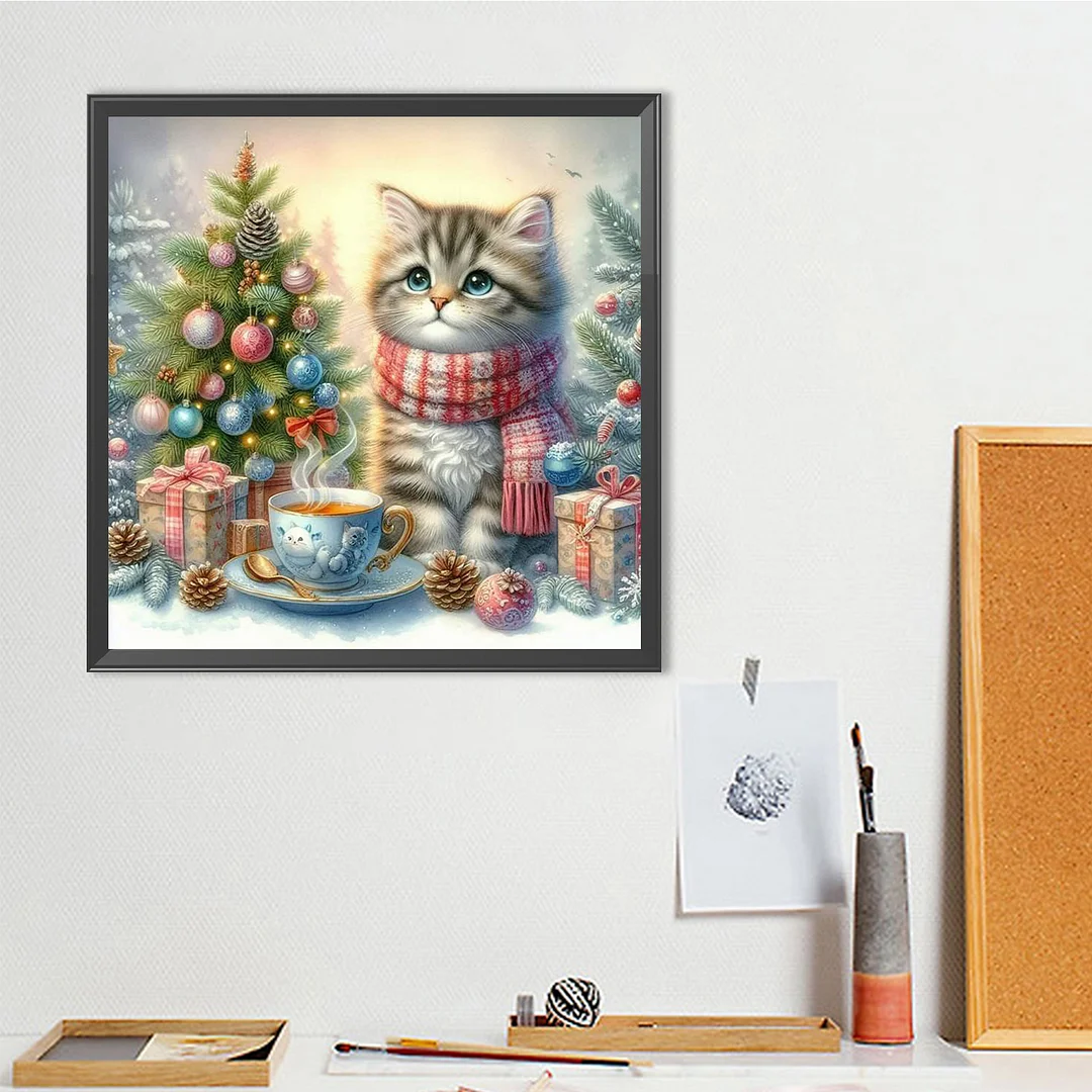 Diamond Painting - Full Round Drill - Cat(Canvas|Canvas|40*40cm)