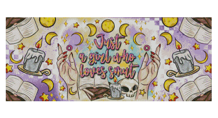 Autumn Halloween Goblin Book 90*35CM(Canvas) Diamond Painting gbfke