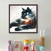 (US Only)Full Embroidery cotton Thread 11CT Printed Cat Cross Stitch Kit Art 40x40cm