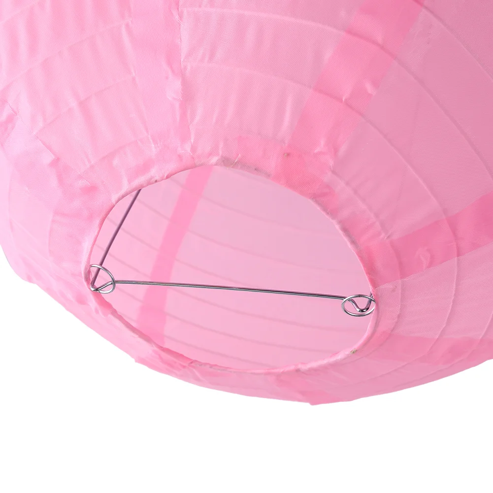 30cm Solar Hanging String Light Holiday Lantern LED China Lamp Decor (Pink)