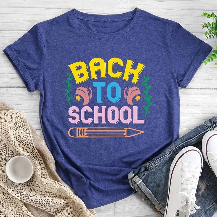 Back to School  Round Neck T-shirt