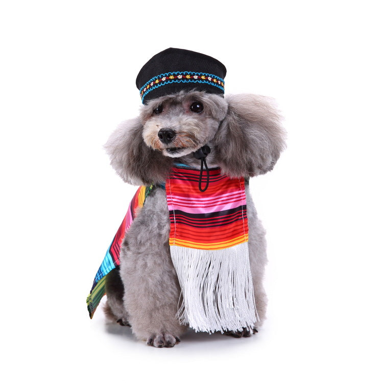 Christmas/Halloween Folk Style Pet Dog Puppy Costume Pet Supplies (With Hat)