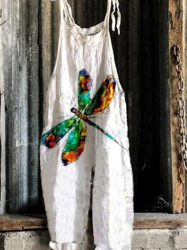 Dragonfly Vacation Daily Printed Jumpsuit