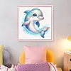 Magical Dolphin-18CT Stamped Cross Stitch 20*20cm