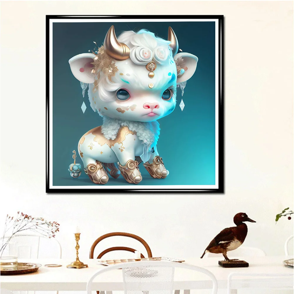 Diamond Painting - Full Round Drill - Cattle(Canvas|30*30cm)