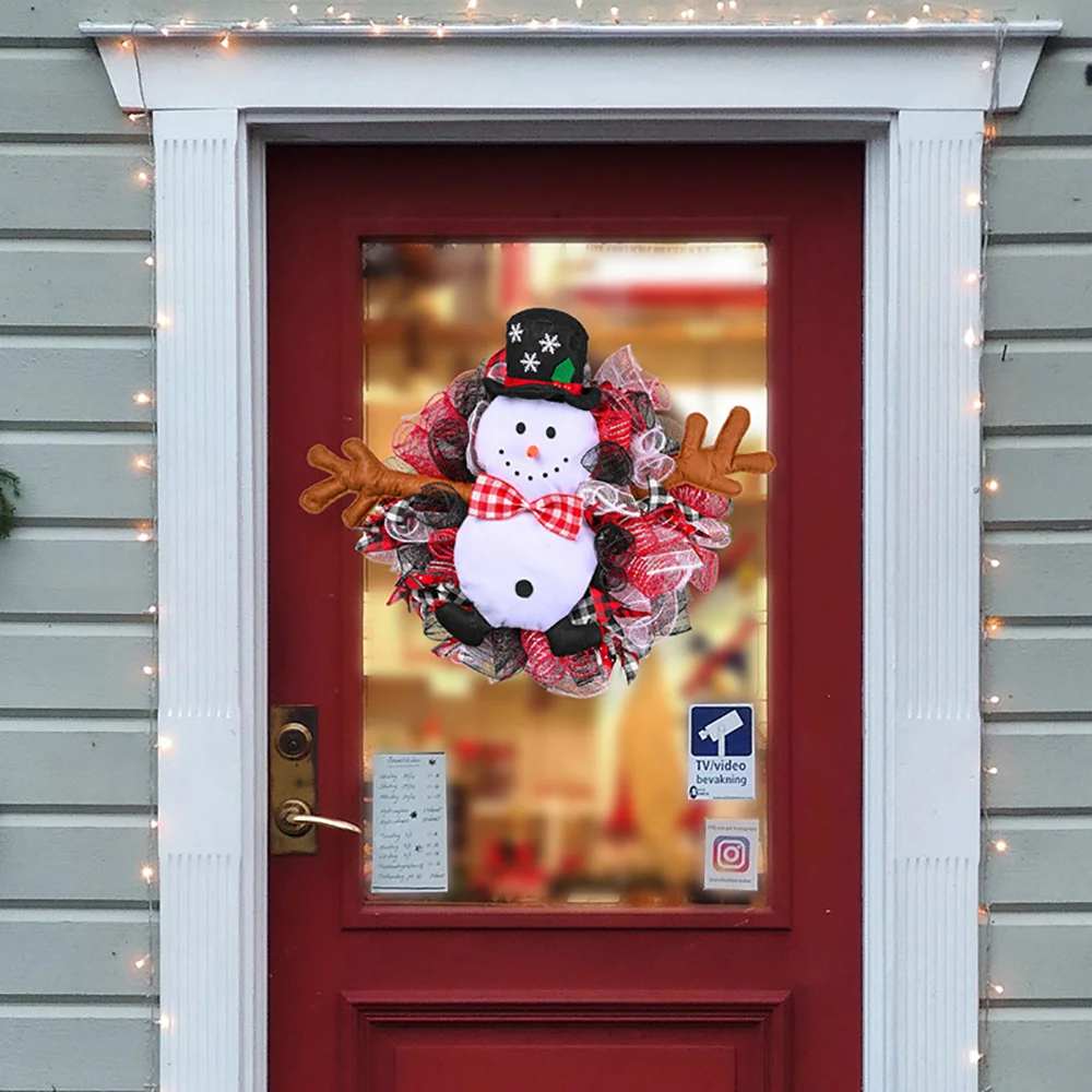 Festive ornaments Christmas stereo snowman ribbon pendant garland
