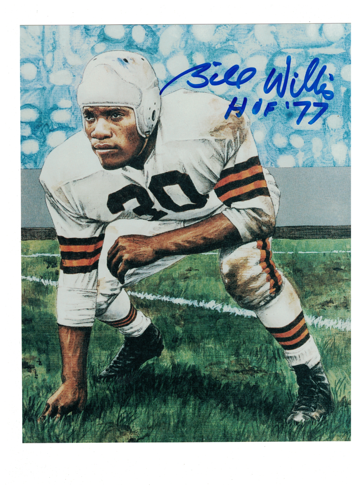 Bill Willis Cleveland Browns HOF Signed 8x10 Football Photo Poster painting W/Our COA