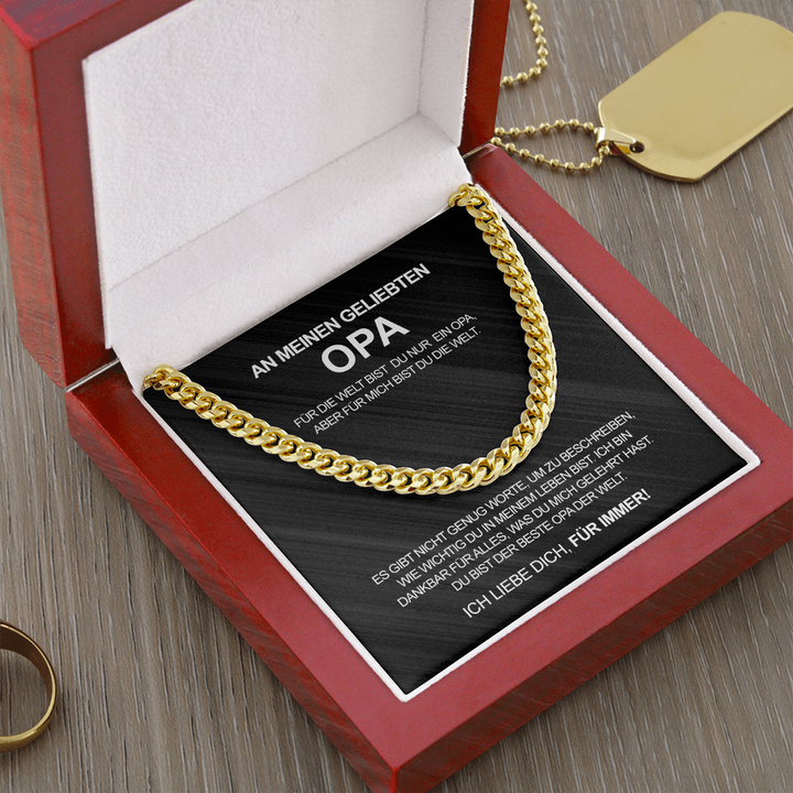 Halskette-An Meinen Geliebten Opa - Geschenk mit Nachrichtenkarte
