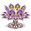 DIY Lotus Flower Pearls & Diamond Painting Candle Holder Acrylic Three-Dimensional Aromatherapy Rack Home Decor Gift