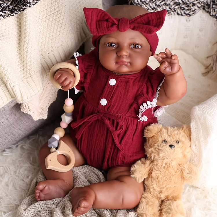 Babeside Quiet Reborn Baby Piper 20'' African American Little Infant Girl Healing the Heart