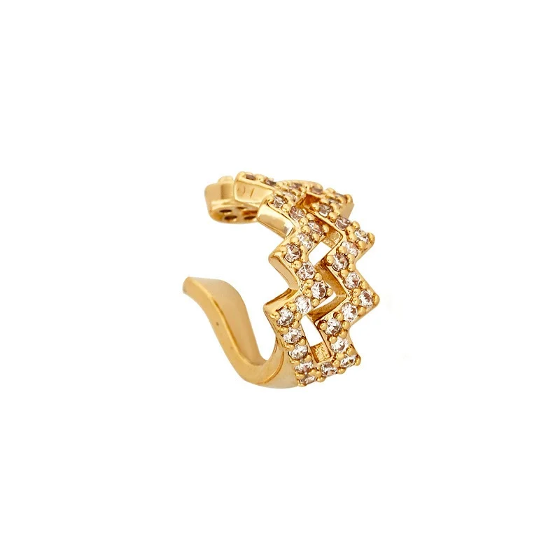 Lightning Zirconia Pierced Earrings