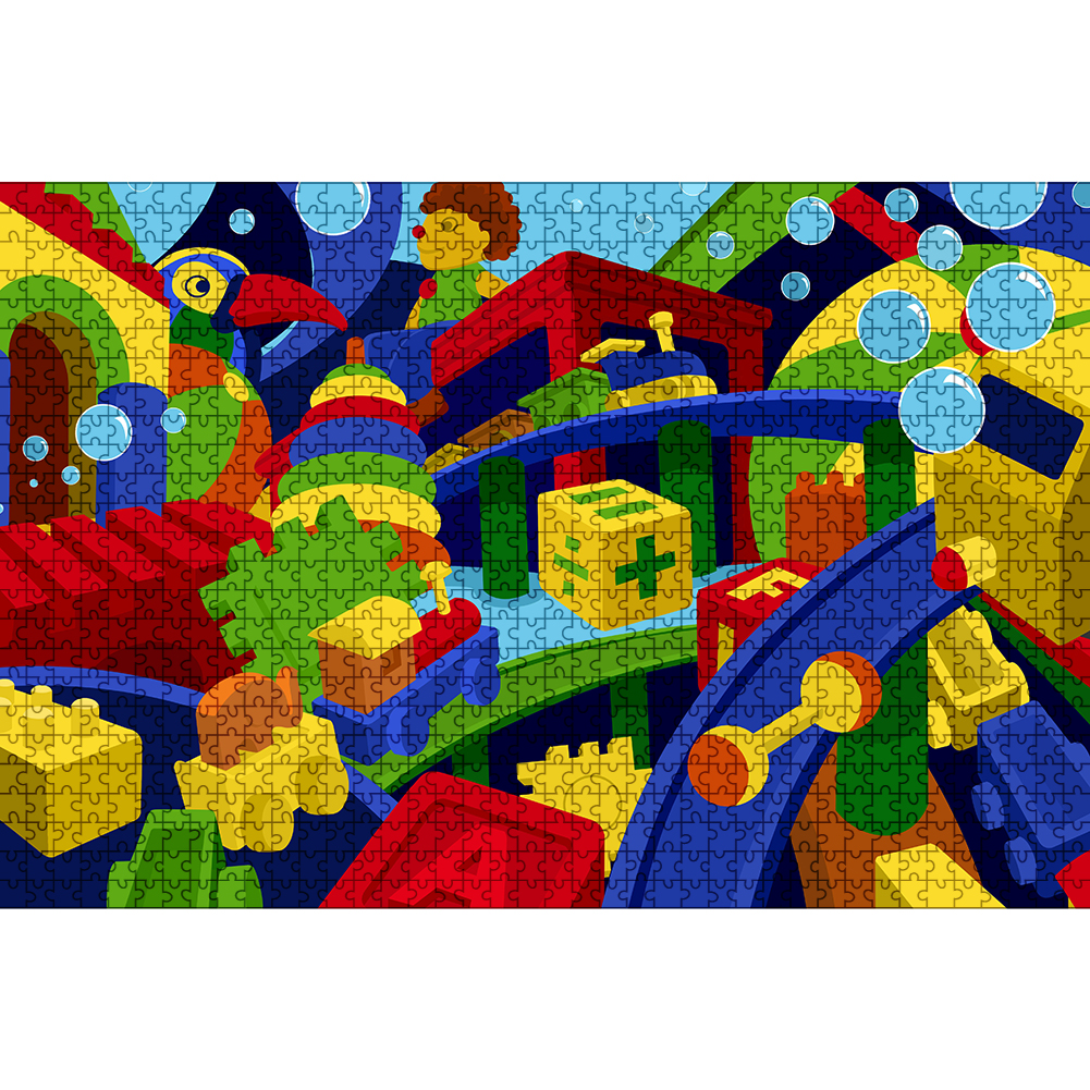 

Cartoon World - 1000 Pieces Jigsaw Puzzle, 501 Original