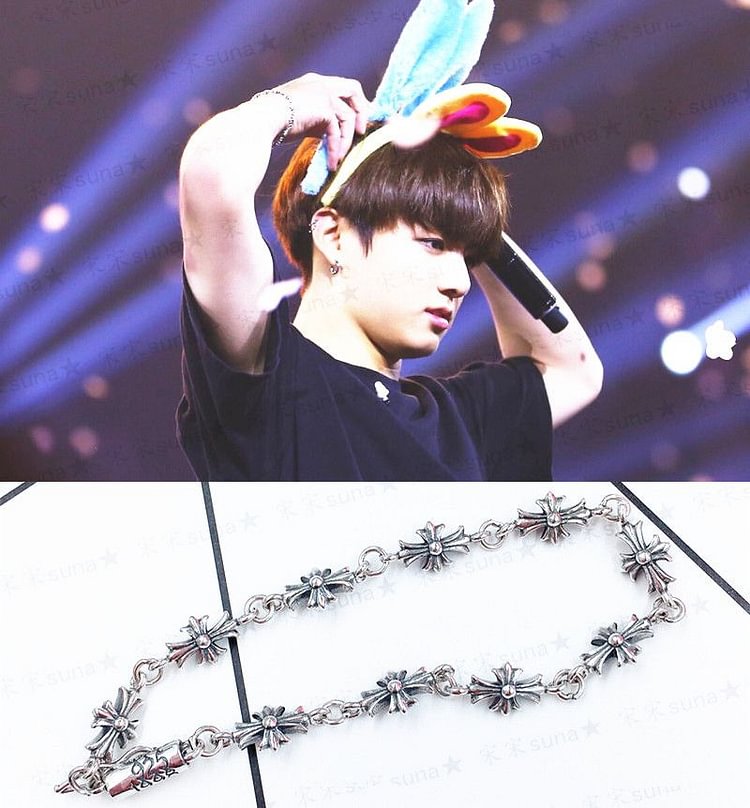 방탄소년단 JUNGKOOK Fashion Cross Chain Bracelet