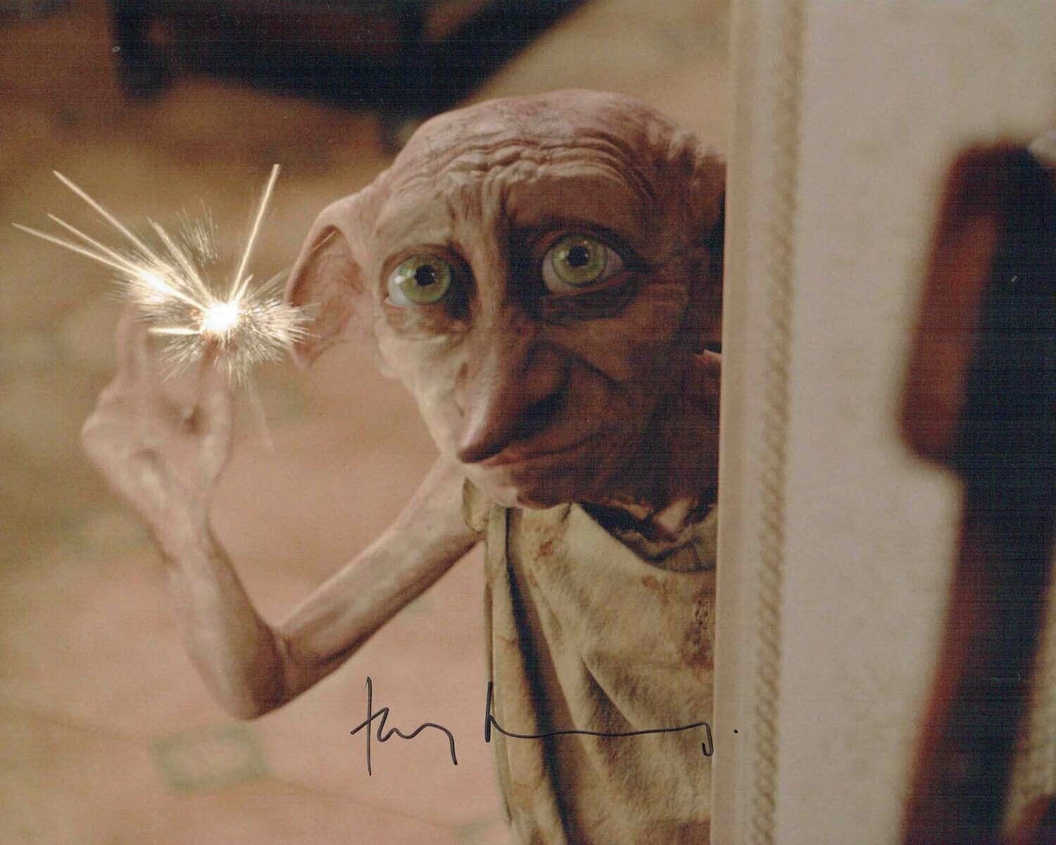 Toby JONES SIGNED Autograph Photo Poster painting AFTAL RD COA Dobby the house Elf Harry Potter