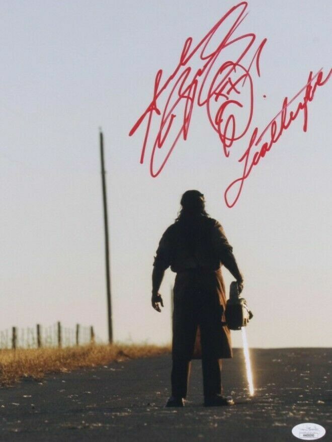 Andrew Bryniarski signed Texas Chainsaw Massacre Leatherface 11x14 Photo Poster painting JSA COA