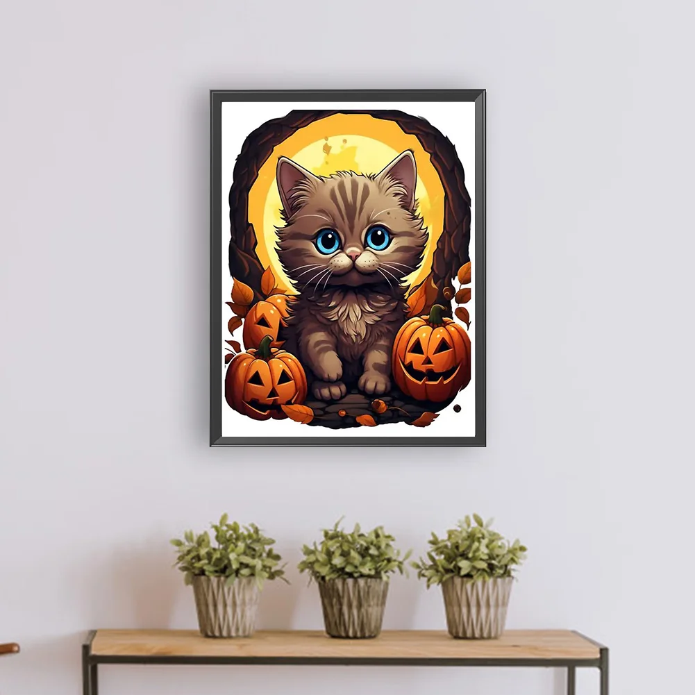 Full Round Diamond Painting 30*40cm - Cat