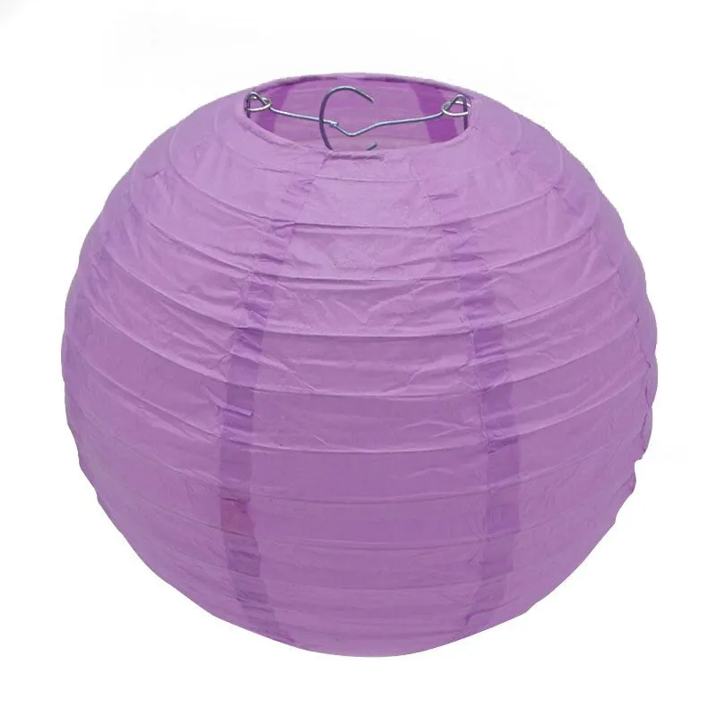 1pcs 20cm/25cm/30cm Colorful Chinese Round Hanging Paper Lanterns lamps Paper Crafts Party Festival Wedding Home DIY Decoration
