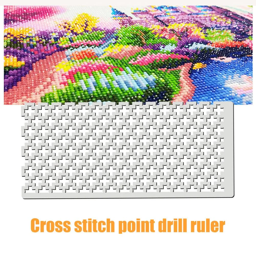 125 Diamond Painting Tools Square Drill Cross Stitch Point Drill Ruler (B)