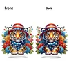 DIY Flag Tiger Special Shape Diamond Painting Desktop Ornaments