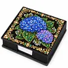 PU 5D Pearl Diamond Painting Kit Note Box DIY Diamond Art Notepad Box with 160 Sheets of Paper (Hydrangea Flower)