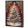 (US Local)Christmas Tree Special Shaped Diamond Painting Journal Notebook for Adults