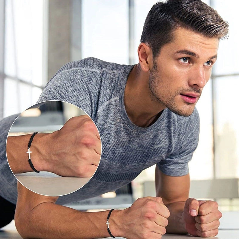 Style Hot Cross Bracelet Fashion Simple Hand-woven Adjustable Men’s And Women’s Bracelet