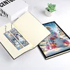 (US Local)Snowman A5 Size Diamond Painting Notebook Set with 4Pcs Bookmark Holiday Gift