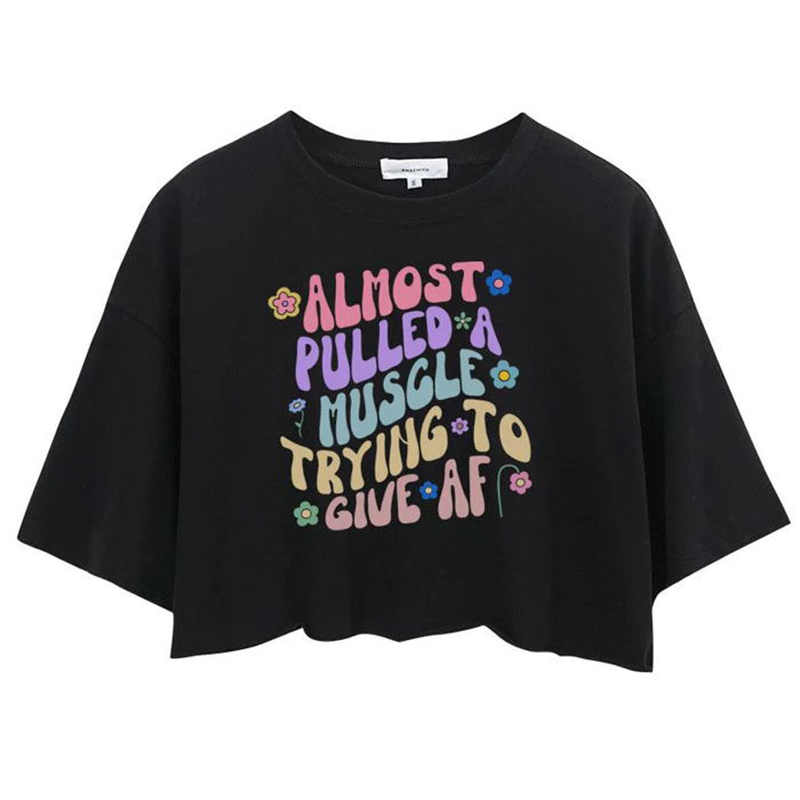 Women's Printed Cropped Top T-Shirt / TECHWEAR CLUB / Techwear