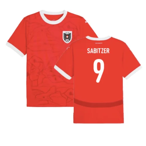 Österreich Marcel Sabitzer 9 Home Trikot UEFA EM 2024