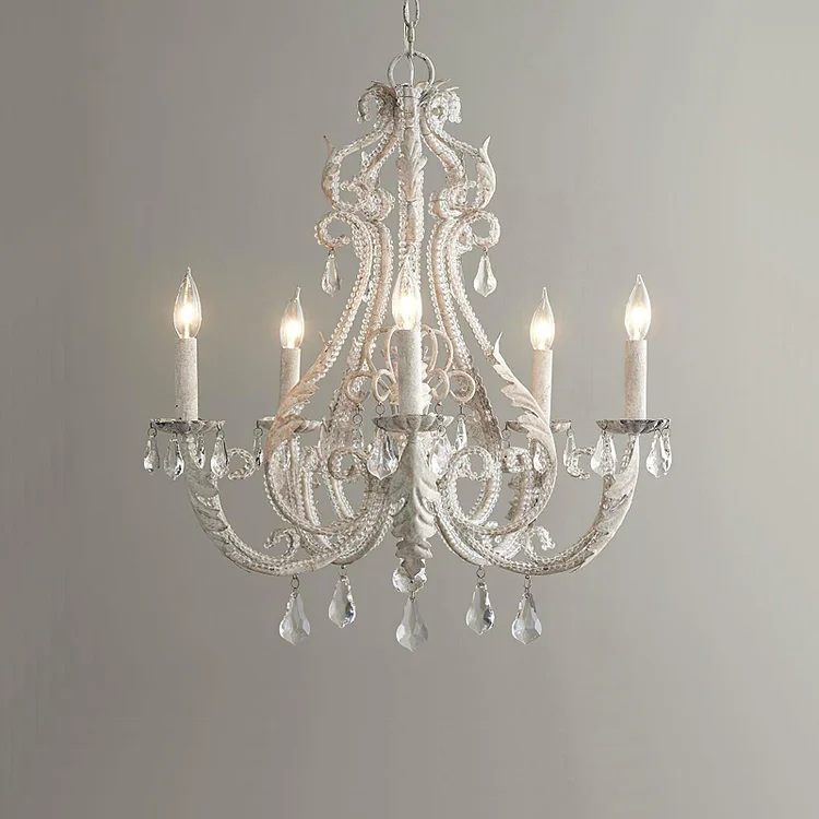 Floral Crystal Candle Chandelier