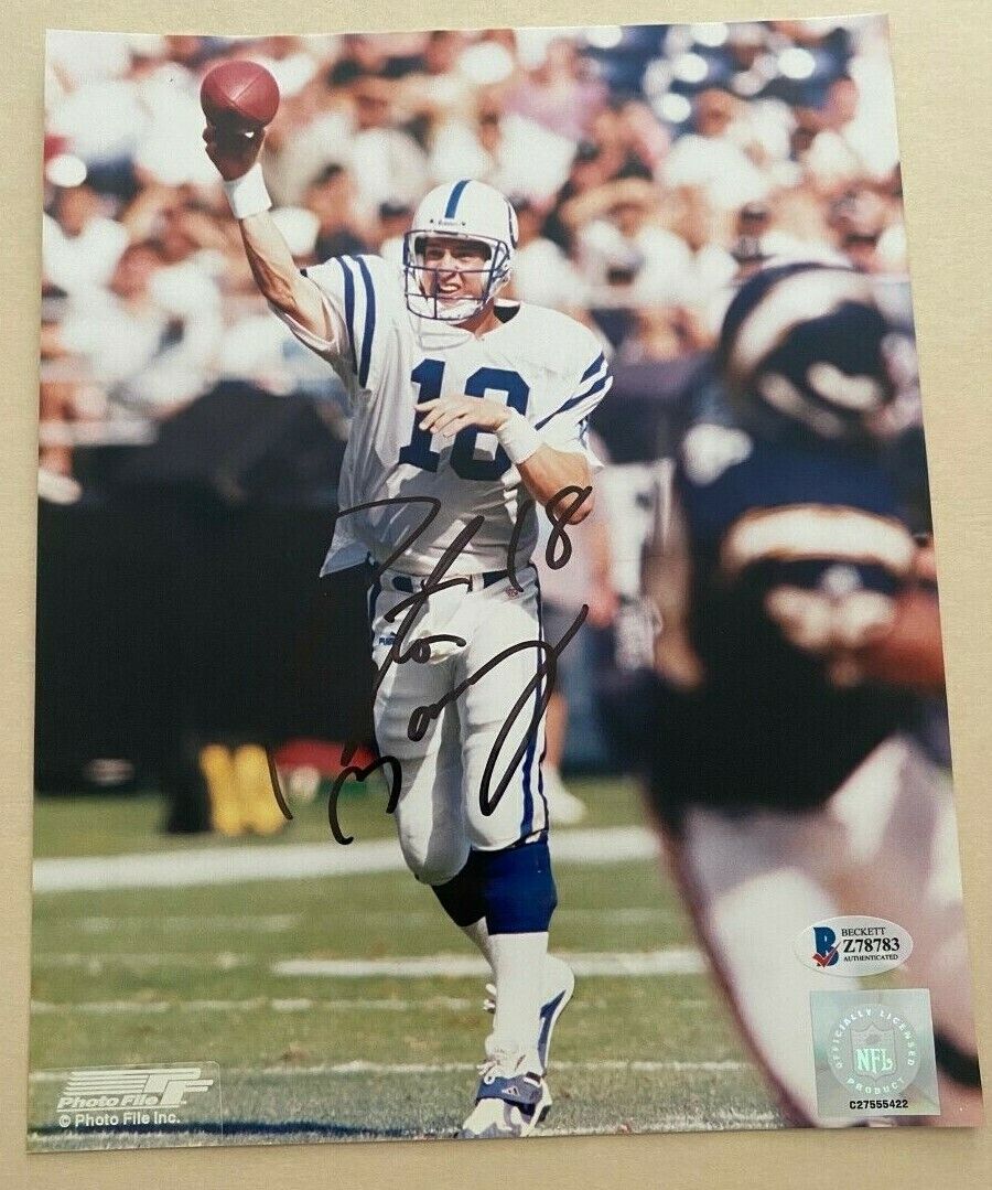 Peyton Manning signed autographed 8x10 Photo Poster painting COLTS Beckett COA