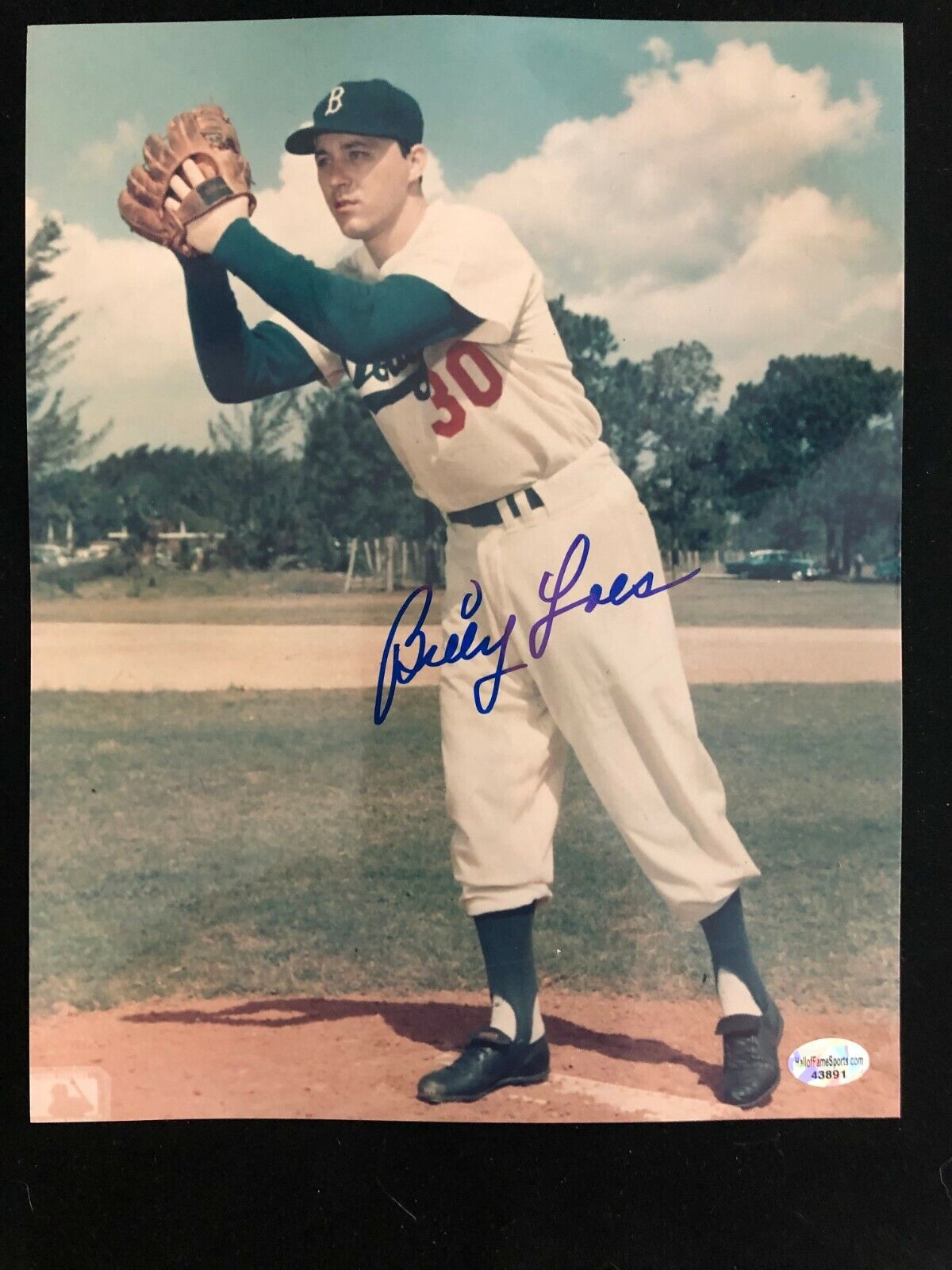 Billy Loes Signed Autographed Photo Poster painting - COA - Brooklyn Dodgers