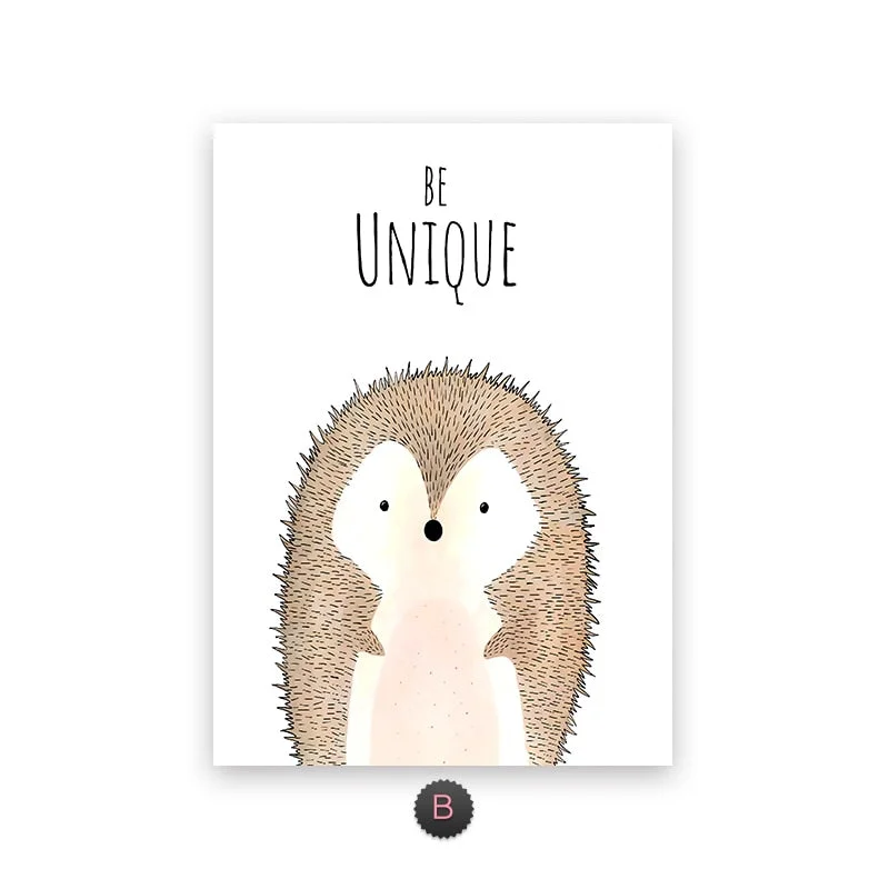 Cartoons Rabbit Wall Poster Art Kids Room Decoration Cute Giraffe Living Room Poster On Canvas Prints Art Wall