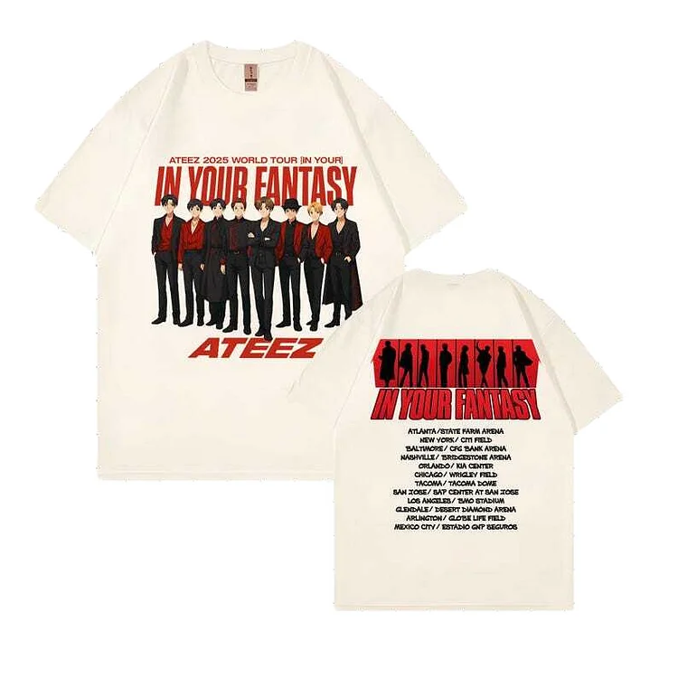 Ateez 2025 World Tour in Your Fantasy Cartoon Cute T-Shirt