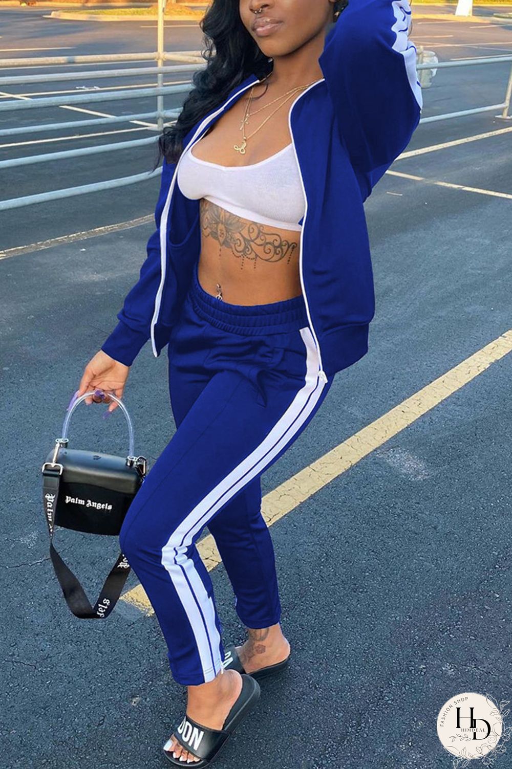 Red Fashion Casual Solid Split Joint Long Sleeve Two Pieces