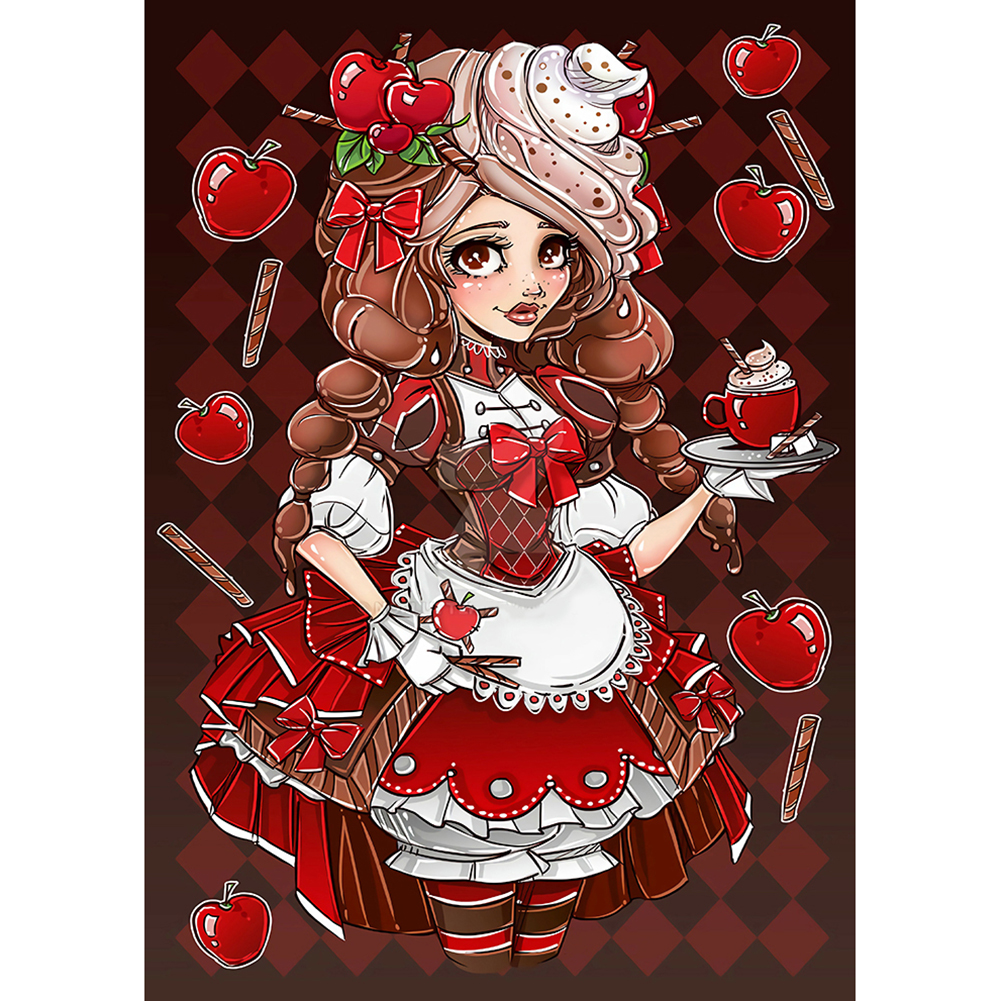 

30*40CM - Round Drill Diamond Painting - Darkness Doll, 501 Original