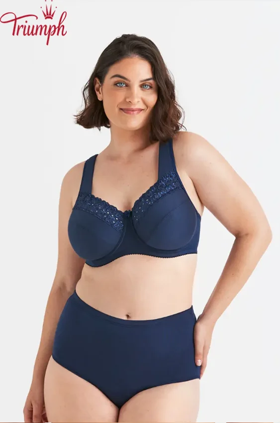 Triumph - (3 бр.) Сутиен с бродирани банели