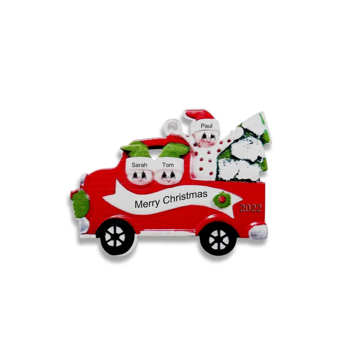Ornements de Noël Poupée avec auto 3 Prénoms Personnalisés et années et texte Jessemade FR