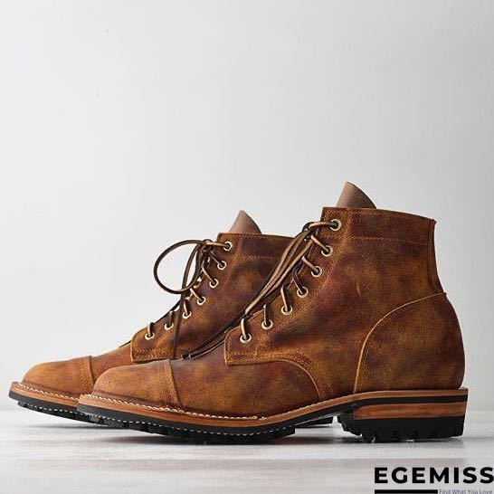 Cow Split Leather Men Boots Comfortable Boots Men Footwear Rubber Ankle Boots Men's Shoes | EGEMISS