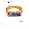 Chic Natural Stones Golden Rings