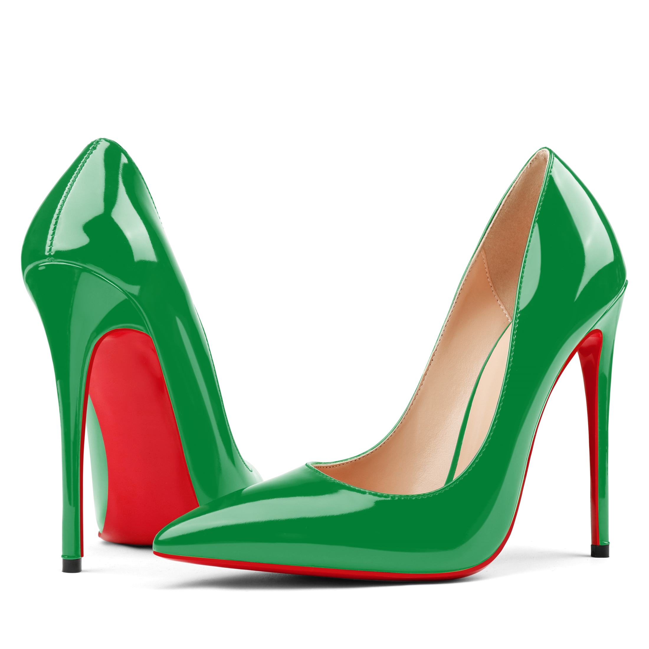 120mm Women's Party Daily Red Soles Patent Pumps-vocosishoes
