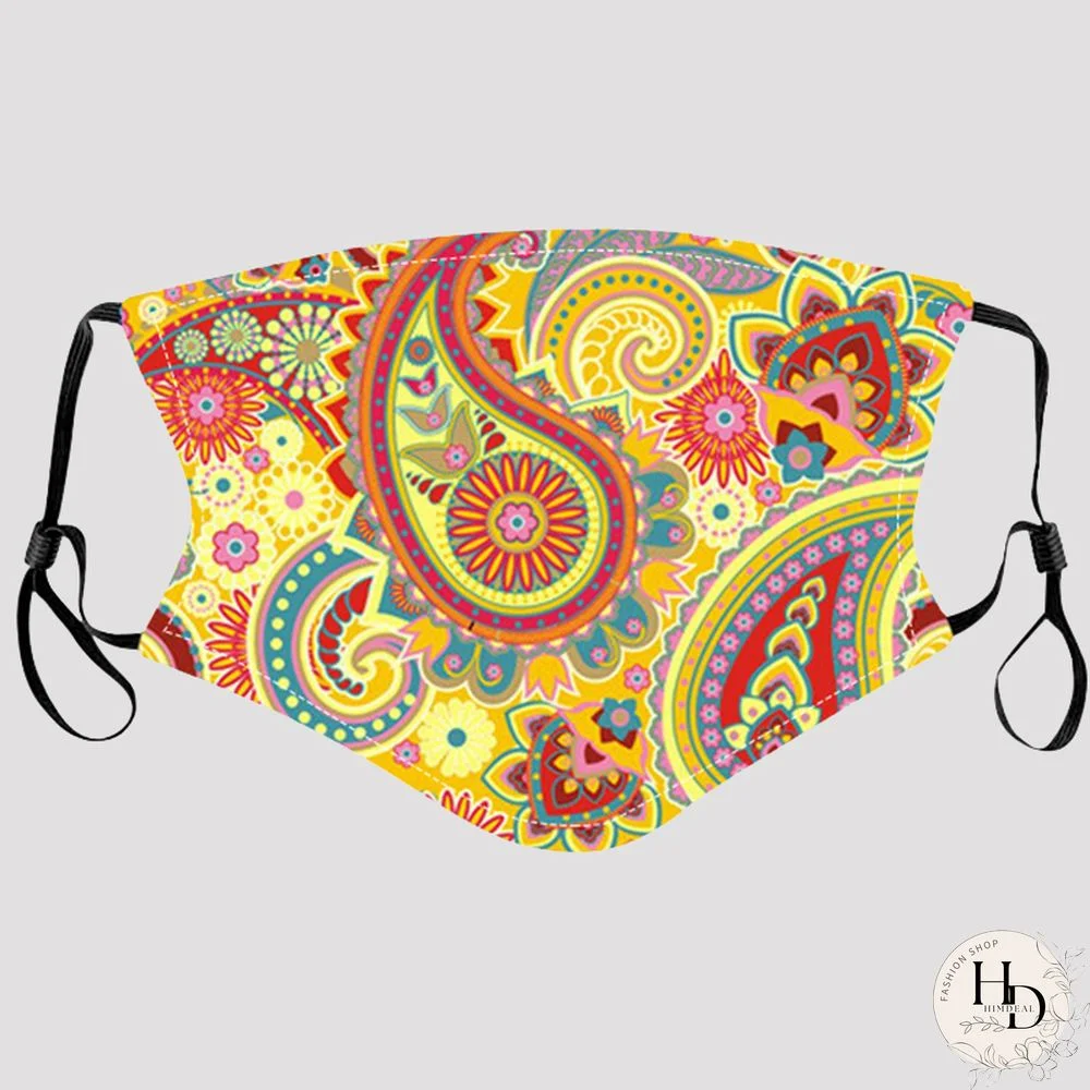 Yellow Fashion Casual Print Dustproof Face Protection
