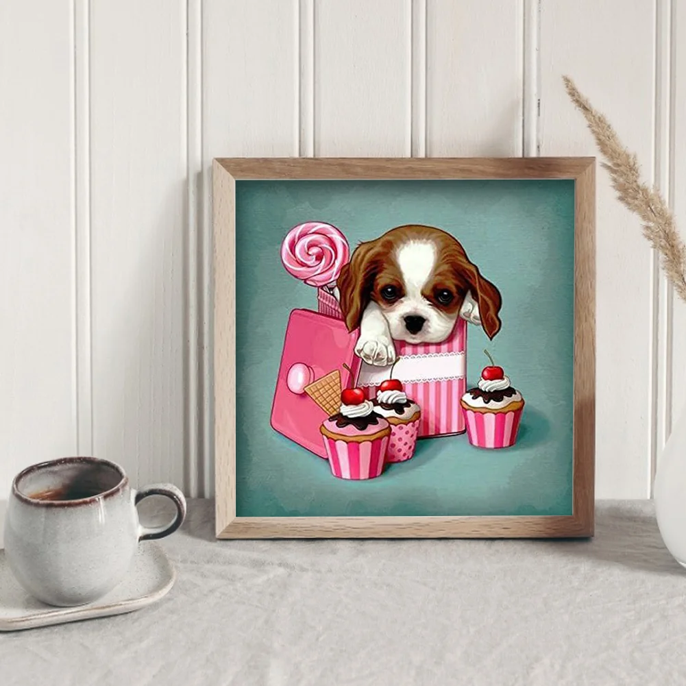 Full Round Diamond Painting 30*30cm - Cute Dog