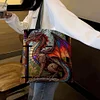 Colorful Dragon - 11CT DIY Stamped Cross Stitch Shopping Bag 40*40cm/15.75*15.75in