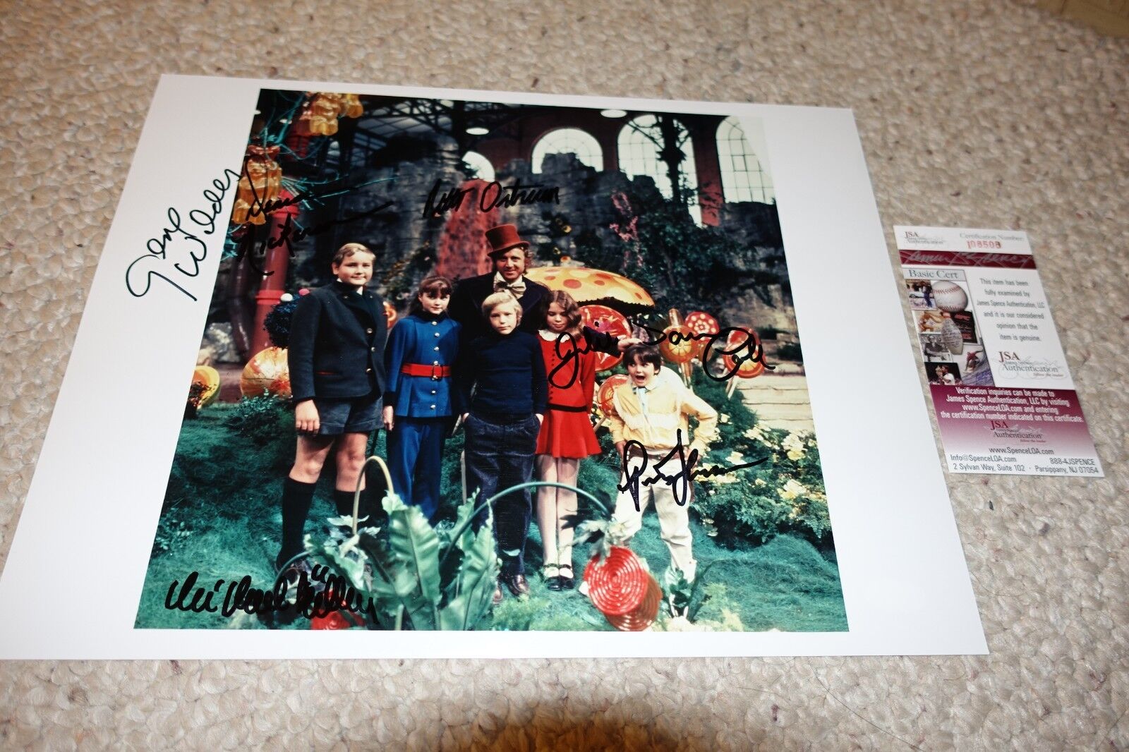 GENE WILDER SIGNED AUTOGRAPHED JSA COA WILLY WONKA CAST 11x14 Photo Poster painting ALL 5 KIDS!!