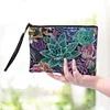 Diamond Painting Succulents Single Side PU Cosmetic Bag Ladies Clutch
