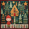 (Multi-Style) Christmas Tree-14CT Stamped Cross Stitch 40*40cm/15.75*15.75in