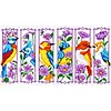 14CT 2 Strands Cross Stitching Bookmark Kit for Teachers Bookworms Women Readers 6PCS Single-Sided Stamped Embroidery Page Marker Set Handmade Thread Embroidery Craft 30 x 50cm tapestrymarket