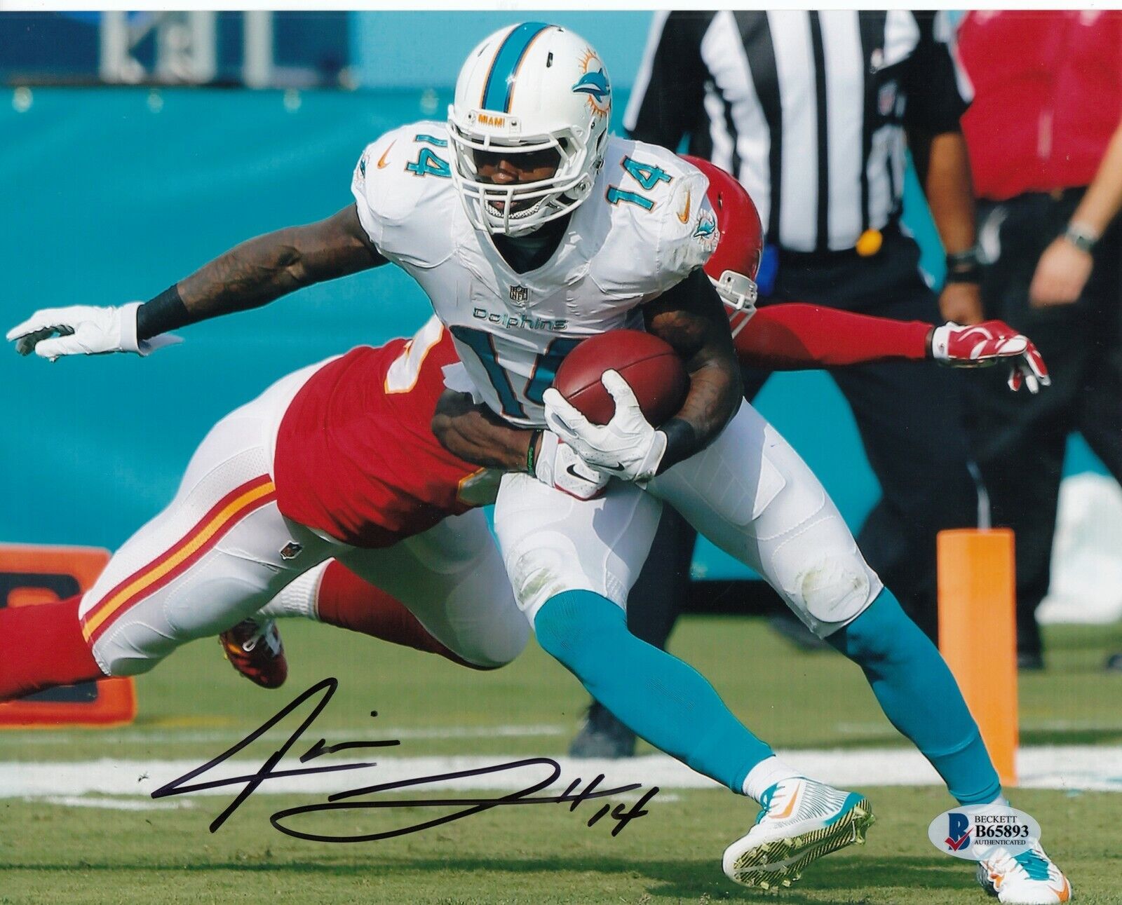 Jarvis Landry #2 Signed 8x10 Photo Poster painting Beckett Certified Miami Dolphins